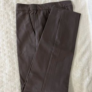 theory brown clay stretch pants